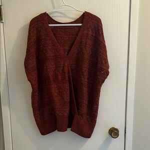 Cozy Rust V-Neck Sweater